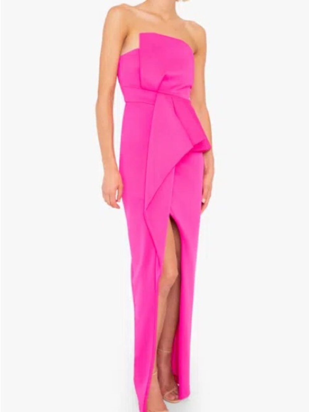 Black Halo Jonas Strapless Gown in Pink